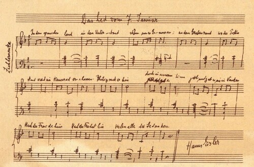 FIGURE 2 Eisler’s handwritten score, published in Busch’s songbook (1937).