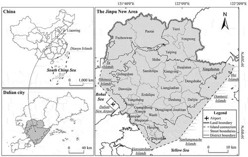 Figure 2. Research boundary of the study area (the Jinpu New Area).