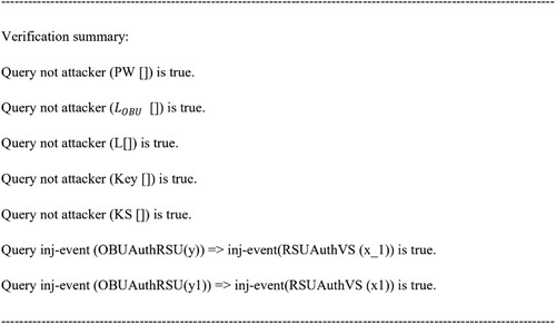 Figure 8. Proverif experiment results.