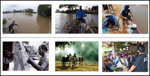 Figure 11. Lifestyle, local wisdom and traditional roles at the local communities whereas they are surrounding at the Chi River Basin.Source: Photos by research team