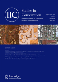 Cover image for Studies in Conservation, Volume 68, Issue 5, 2023