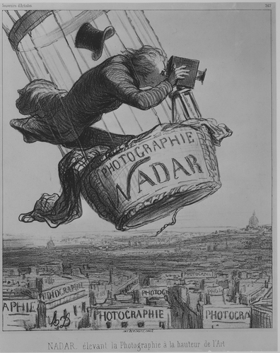 Fig. 1. Honoré Daumier, Nadar: élevant la Photographie. Metropolitan Museum of Art, public domain