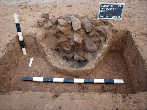 Figure 4. Photograph of an excavated stone pit of the stone pit row.