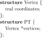 Figure 3. Data structure stored in the memory of the graphics card.