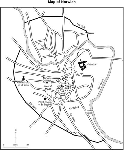 Figure 1. Late medieval Norwich.