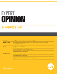 Cover image for Expert Opinion on Pharmacotherapy, Volume 17, Issue 4, 2016