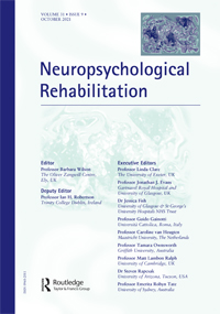 Cover image for Neuropsychological Rehabilitation, Volume 31, Issue 9, 2021
