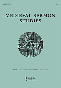 Cover image for Medieval Sermon Studies, Volume 62, Issue 1, 2018