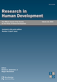 Cover image for Research in Human Development, Volume 16, Issue 2, 2019