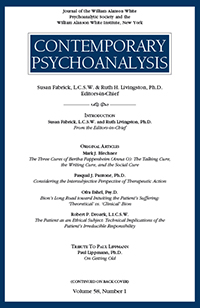 Cover image for Contemporary Psychoanalysis, Volume 58, Issue 1, 2022