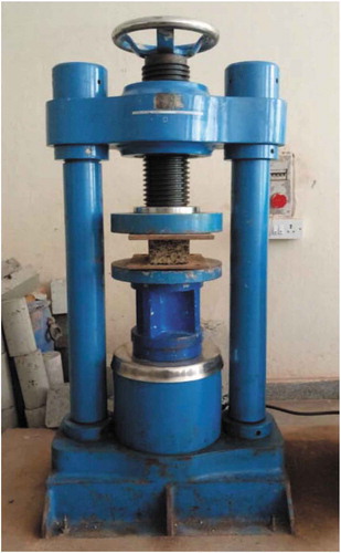 Figure 4. Compressive strength test setup.