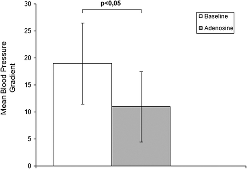 Figure 3. Mean blood pressure gradients.