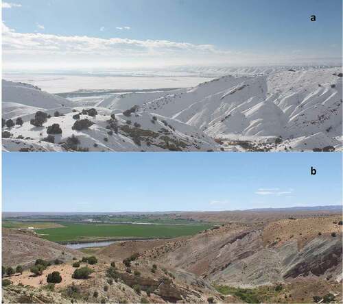 Figure 7. Photos from the NPS air quality webcam network taken in (A) winter (7 January) and (B) summer (27 June) 2019. Both images were taken at 13:45 MST.