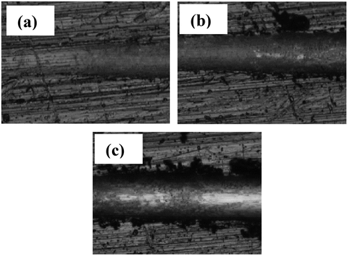 Figure 13. (a) the initial cracking of coating, (b) partial delamination and (c) full delamination.