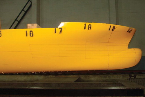Figure 9. Side view of the foreship model.
