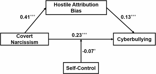 Figure 3 The final model of this study. *p<0.05; ***p<0.001.