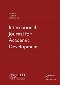 Cover image for International Journal for Academic Development, Volume 24, Issue 3, 2019