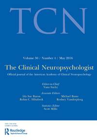 Cover image for The Clinical Neuropsychologist, Volume 30, Issue 4, 2016