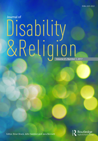 Cover image for Journal of Disability & Religion, Volume 21, Issue 1, 2017