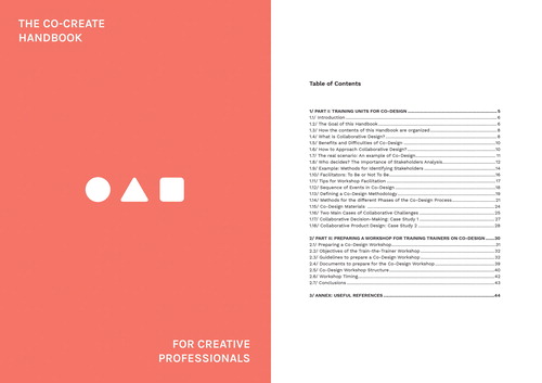 Figure 5. The contents of the co-create handbook (Retegi et al. Citation2019b).