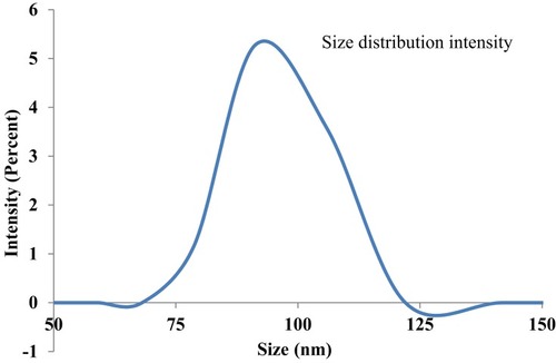 Figure 3 Zeta sizer measurement of CuO nanorods.