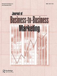 Cover image for Journal of Business-to-Business Marketing, Volume 26, Issue 3-4, 2019