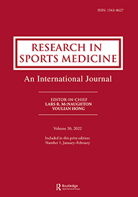 Cover image for Research in Sports Medicine, Volume 30, Issue 1, 2022