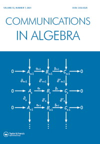 Cover image for Communications in Algebra, Volume 51, Issue 7, 2023