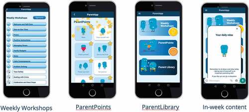 Figure 1. Core components of parentApp.