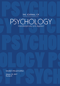 Cover image for The Journal of Psychology, Volume 151, Issue 8, 2017