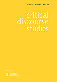 Cover image for Critical Discourse Studies, Volume 17, Issue 2, 2020