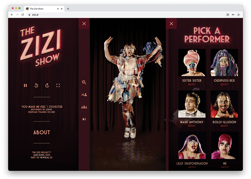 Image 5. Screenshot from The Zizi Show website (www.zizi.ai). Image courtesy of Jake Elwes.