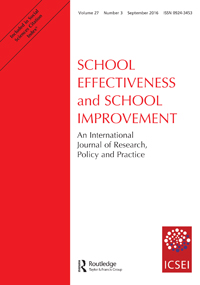 Cover image for School Effectiveness and School Improvement, Volume 27, Issue 3, 2016