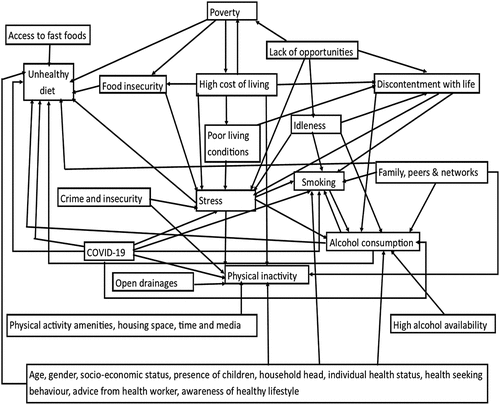 Figure 1. Drivers of CVD risk in slums and their interconnectedness.