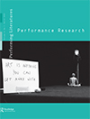 Cover image for Performance Research, Volume 14, Issue 1, 2009