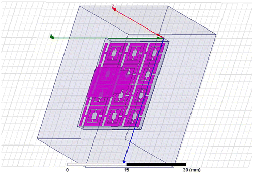 Figure 9. Top view of MTM array inside RMPA substrate.