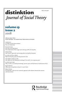 Cover image for Distinktion: Journal of Social Theory, Volume 19, Issue 2, 2018