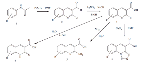 Scheme 1. Synthesis of 3-quinoline carboxylic acids.