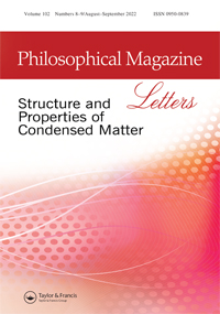 Cover image for Philosophical Magazine Letters, Volume 102, Issue 8-9, 2022