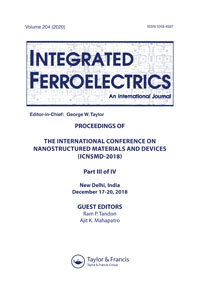 Cover image for Integrated Ferroelectrics, Volume 204, Issue 1, 2020