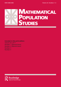 Cover image for Mathematical Population Studies, Volume 24, Issue 2, 2017