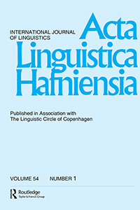 Cover image for Acta Linguistica Hafniensia, Volume 54, Issue 1, 2022