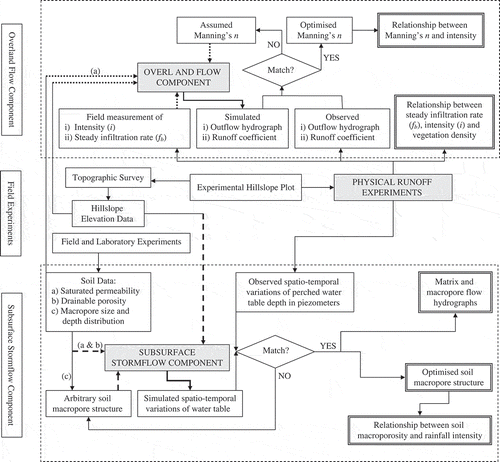 Fig. 1 A conceptual framework of the hillslope hydrological model.