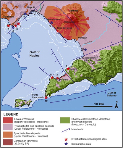 Figure 1. Geological sketchmap of Gulf of Naples.