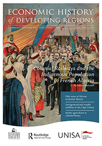 Cover image for Economic History of Developing Regions, Volume 34, Issue 1, 2019