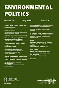 Cover image for Environmental Politics, Volume 28, Issue 5, 2019