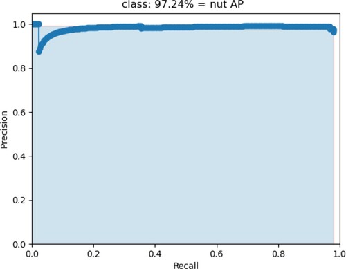 Figure 10. The nut AP of improved Tiny YOLOv3.