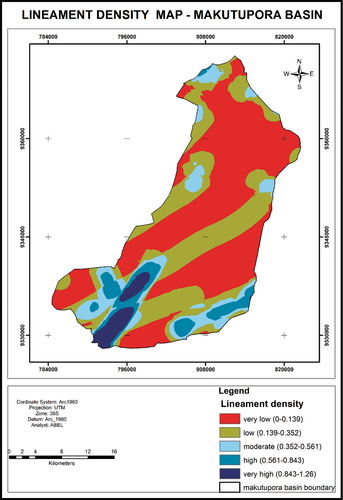 Figure 5. Lineament density map.