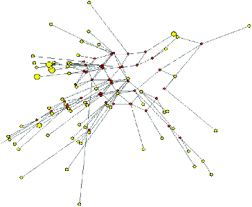 Figure 2. Median-joining network depicting the relationships between mitochondrial haplotypes in the Albanian goat population.