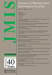 Cover image for Journal of Management Information Systems, Volume 40, Issue 2, 2023